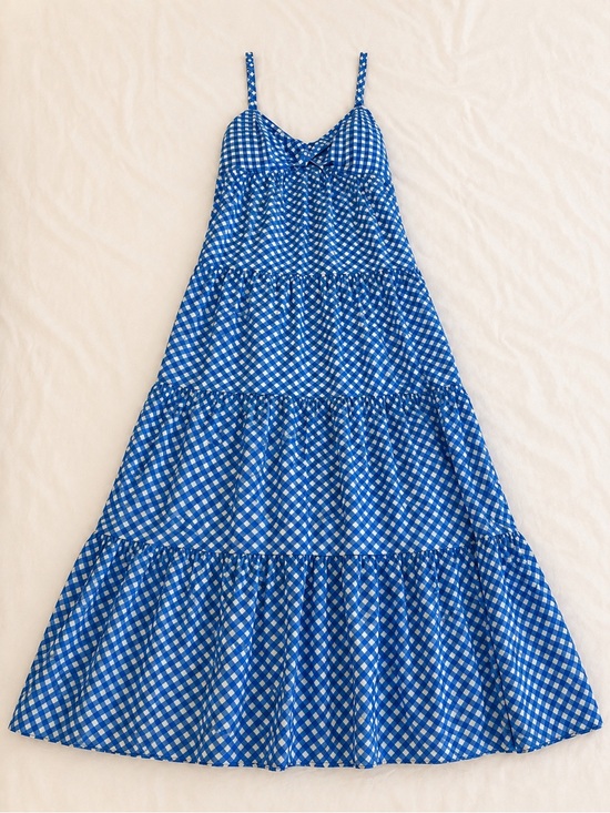 Lilly Pulitzer Dresses & Skirts - Lilly Pulitzer Blue and White Gingham Maxi Dress